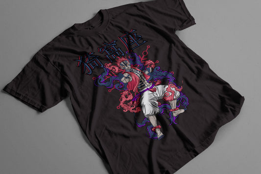 Playera Akaza Demon Slayer Kimetsu no Yaiba Villano