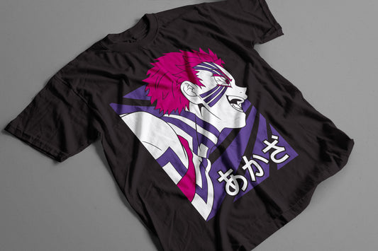 Playera Akaza Demon Slayer Kimetsu no Yaiba Retrato
