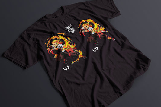 Playera Rengoku Demon Slayer Kimetsu no Yaiba Ataque de Fuego
