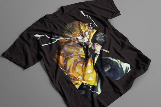 Playera Zenitsu Demon Slayer Kimetsu no Yaiba Relámpago