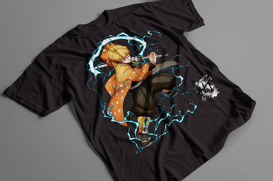 Playera Zenitsu Demon Slayer Kimetsu no Yaiba Poder Eléctrico