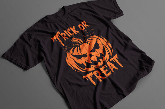 Playera Calabaza Trick or Treat Letras Noche de Brujas