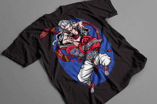 Playera Daki y Akaza Demon Slayer Kimetsu no Yaiba Demonios