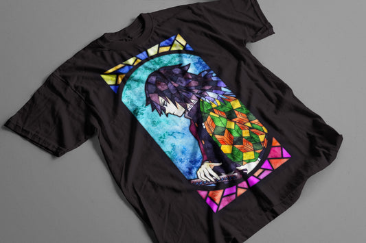 Playera Giyu Tomioka Demon Slayer Kimetsu no Yaiba Estilo Vitral