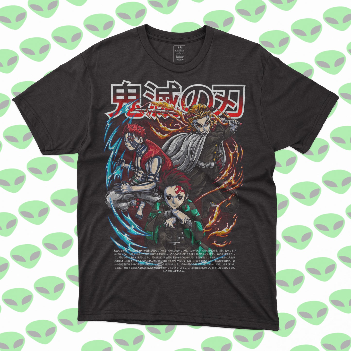 Playera Rengoku vs Akaza Kimetsu no Yaiba Estilo Fuego Demon Slayer