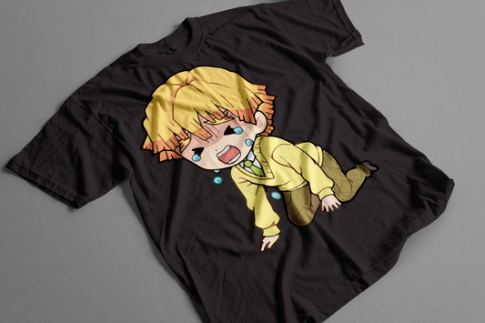 Playera Zenitsu Chibi Kimetsu no Yaiba Estilo Kawaii Demon Slayer