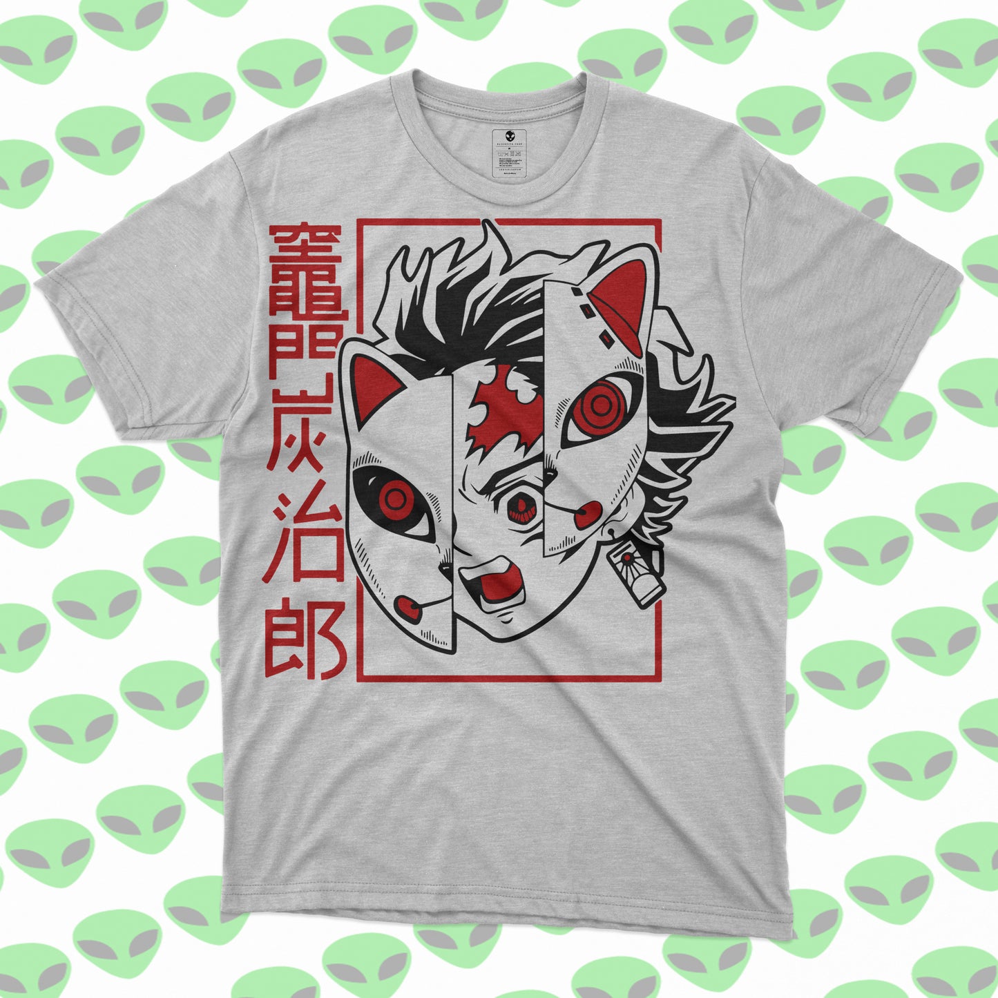 Playera Tanjiro Kimetsu no Yaiba Máscara Dividida Demon Slayer