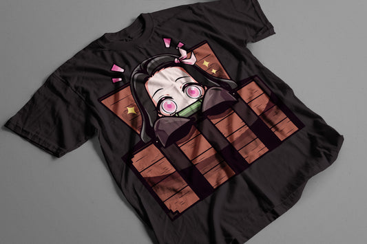Playera Nezuko Kimetsu no Yaiba Estilo Chibi Demon Slayer