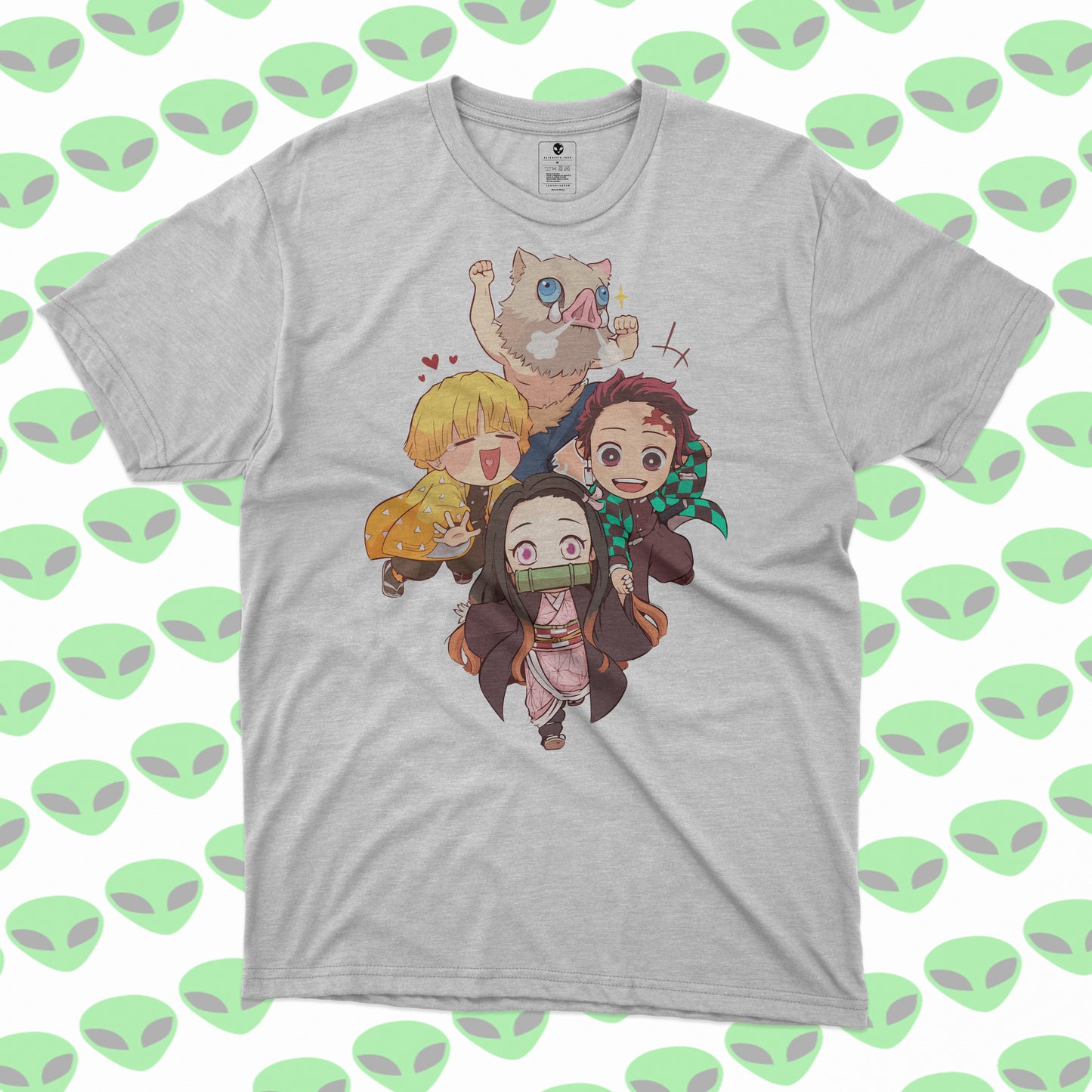 Playera Chibi Squad Kimetsu no Yaiba Estilo Kawaii Demon Slayer