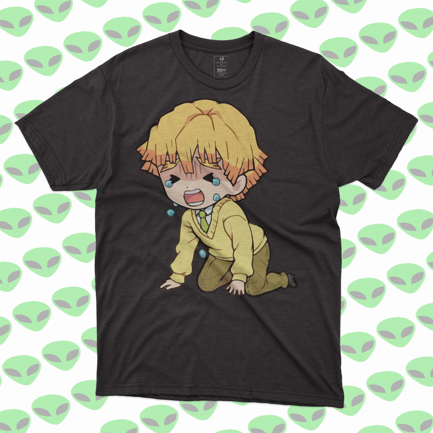 Playera Zenitsu Chibi Kimetsu no Yaiba Estilo Kawaii Demon Slayer