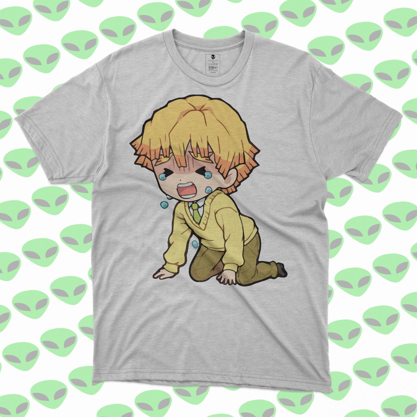 Playera Zenitsu Chibi Kimetsu no Yaiba Estilo Kawaii Demon Slayer