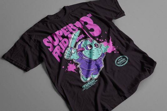 Playera Jason Viernes 13 Estilo 8-bit Super Bros Parodia
