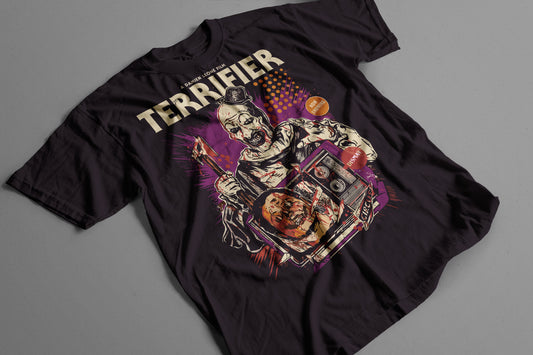 Playera Terrifier Art the Clown Póster Retro Horror