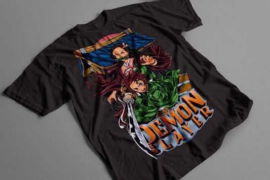 Playera Tanjiro y Nezuko Demon Slayer Kimetsu no Yaiba Héroes