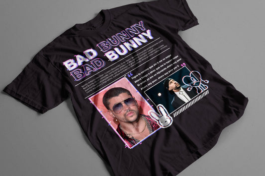 Playera Bad Bunny Frases Canciones Éxitos 2025