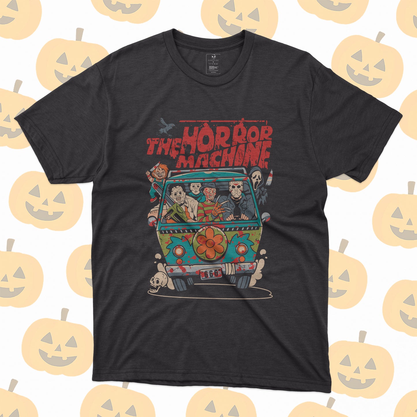Playera Van de Terror Parodia Scooby Estilo Vintage Halloween
