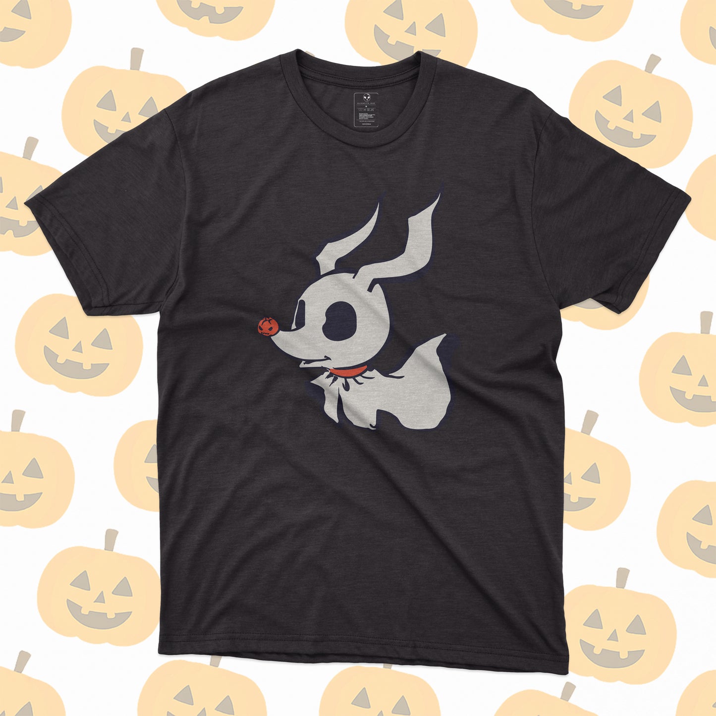 Playera Zero Perro Fantasma Pesadilla Antes de Navidad Minimal