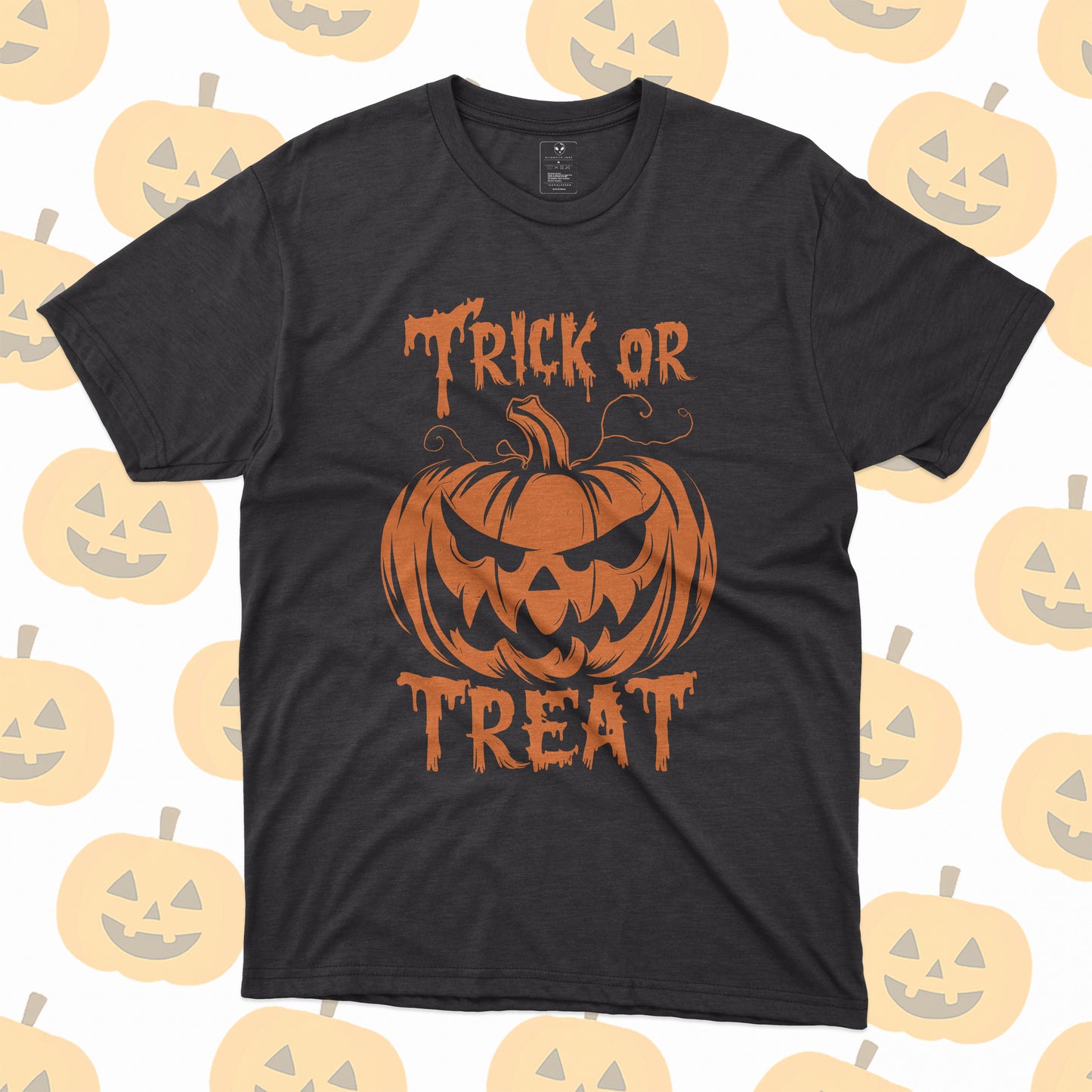Playera Calabaza Trick or Treat Letras Noche de Brujas