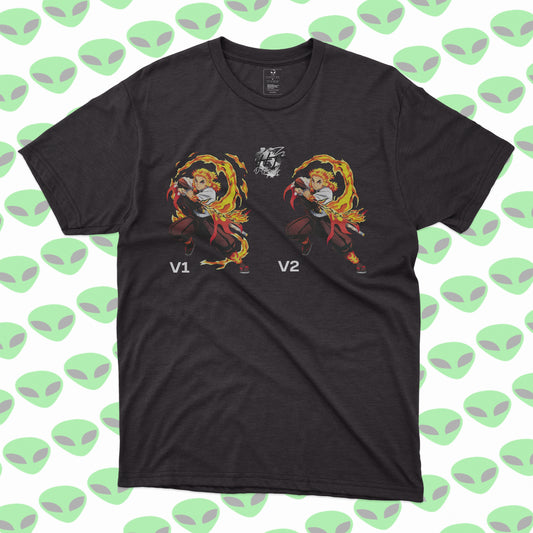Playera Rengoku Demon Slayer Kimetsu no Yaiba Ataque de Fuego