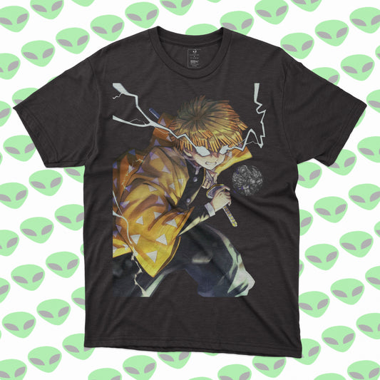 Playera Zenitsu Demon Slayer Kimetsu no Yaiba Relámpago