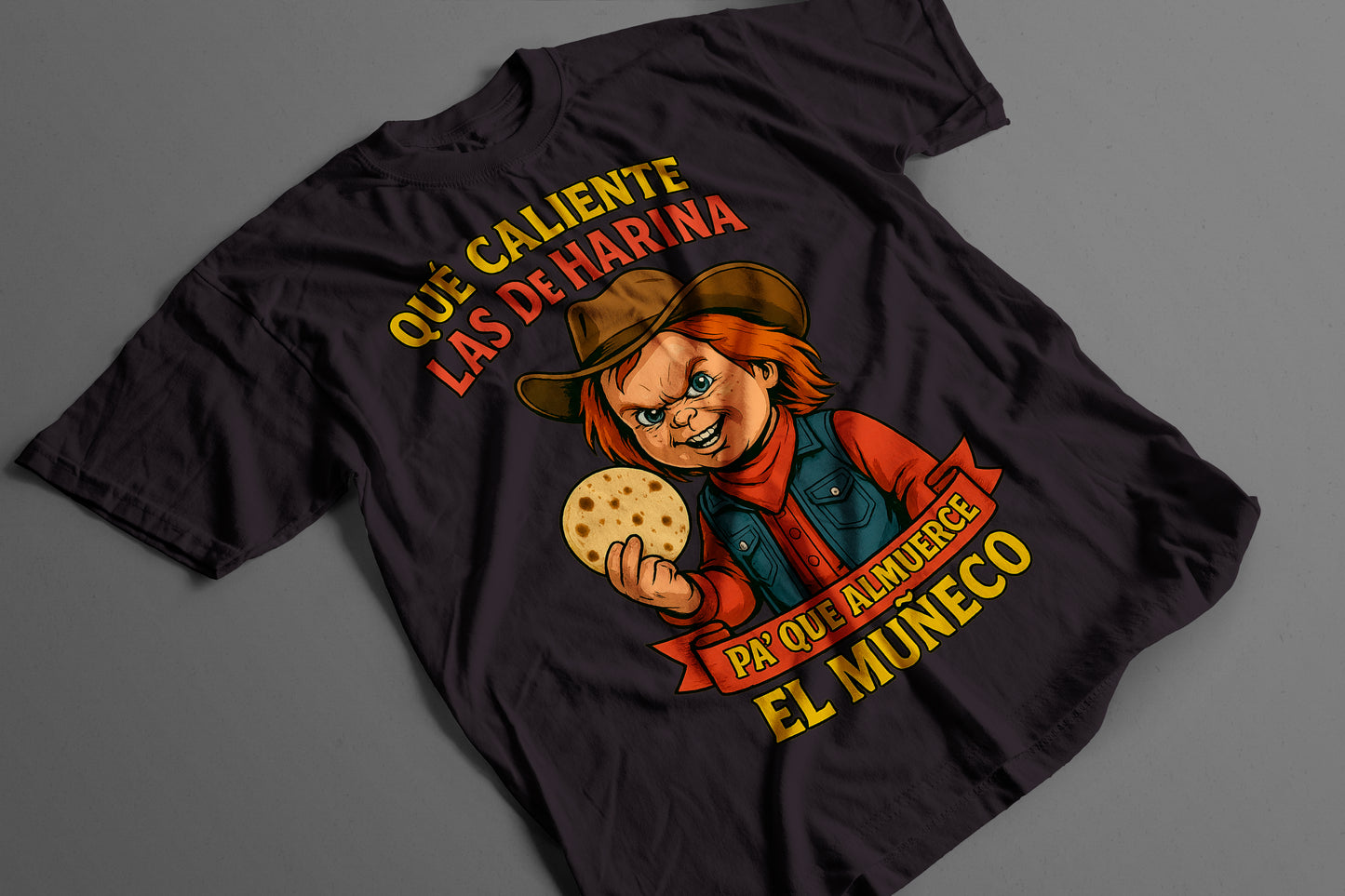 Playera Chucky Norteño – Qué caliente las de harina V1