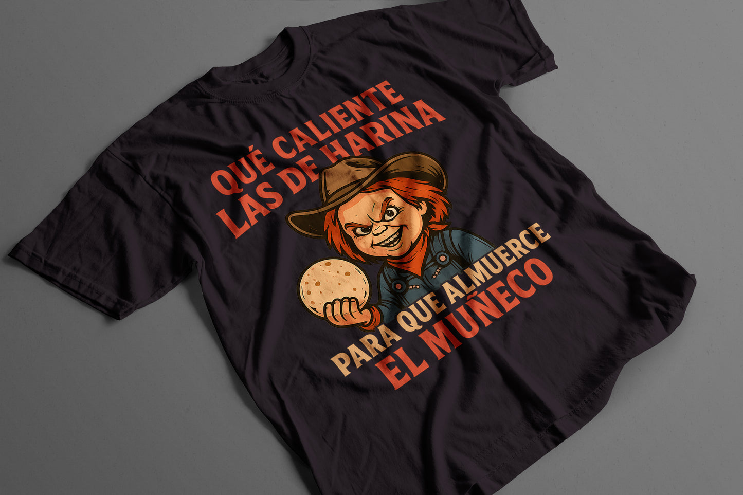 Playera Chucky Norteño – Qué caliente las de harina V2
