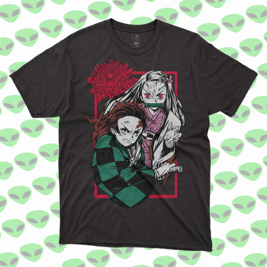 Playera Tanjiro y Nezuko Demon Slayer Kimetsu no Yaiba Duo