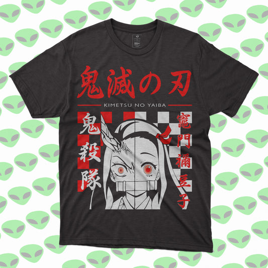 Playera Nezuko Oni Kimetsu no Yaiba Demon Slayer Transformación