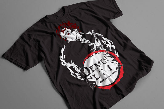 Playera Tanjiro Kimetsu no Yaiba Demon Slayer Espada de Fuego