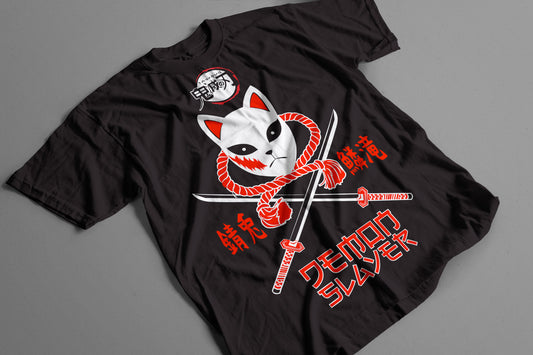 Playera Máscara de Zorro Kimetsu no Yaiba Demon Slayer Japón