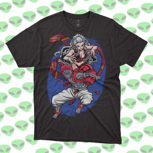 Playera Daki y Akaza Demon Slayer Kimetsu no Yaiba Demonios