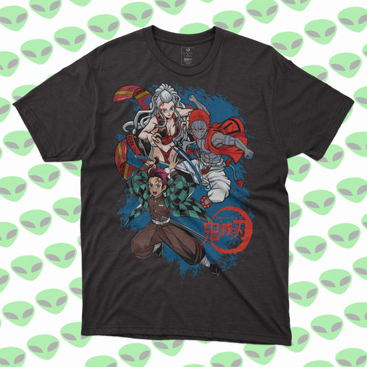 Playera Demon Slayer Kimetsu no Yaiba Tanjiro vs Daki y Akaza