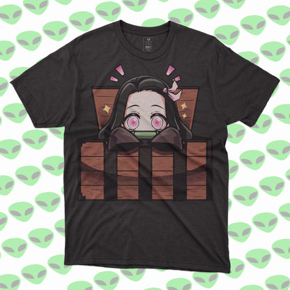 Playera Nezuko Kimetsu no Yaiba Estilo Chibi Demon Slayer