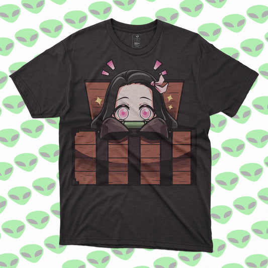 Playera Nezuko Kimetsu no Yaiba Estilo Chibi Demon Slayer