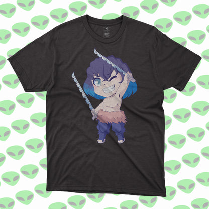 Playera Inosuke Chibi Kimetsu no Yaiba Estilo Kawaii Demon Slayer