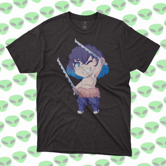 Playera Inosuke Chibi Kimetsu no Yaiba Estilo Kawaii Demon Slayer