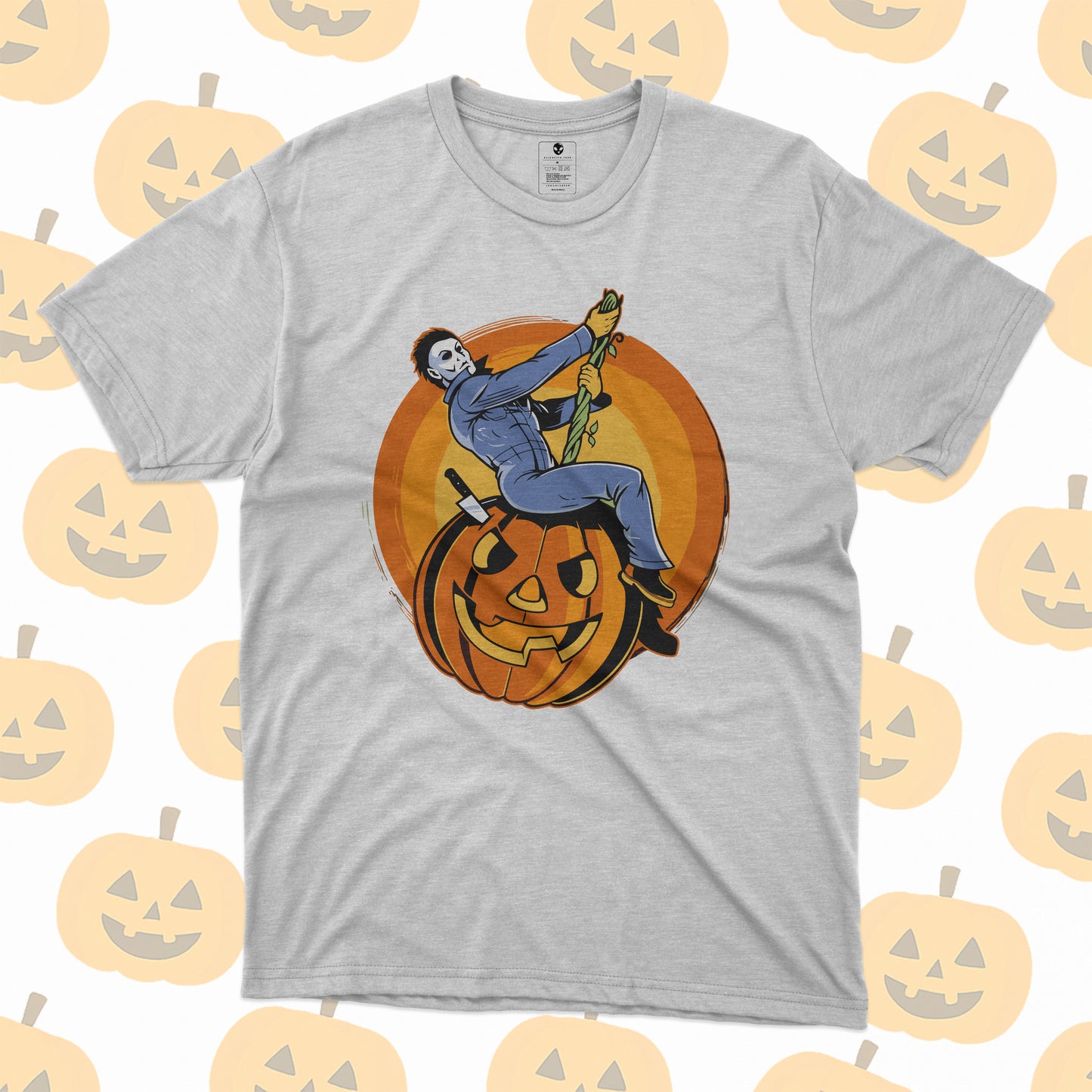 Playera Michael Myers sobre Calabaza Halloween Retro
