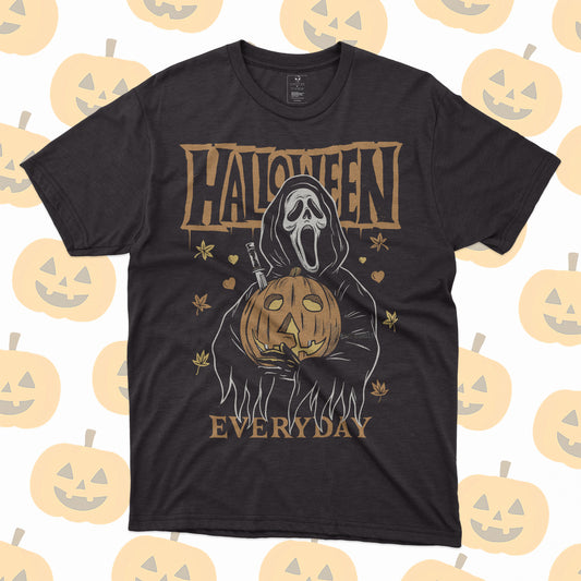 Playera Ghostface Scream Calabaza Otoñal Estilo Vintage