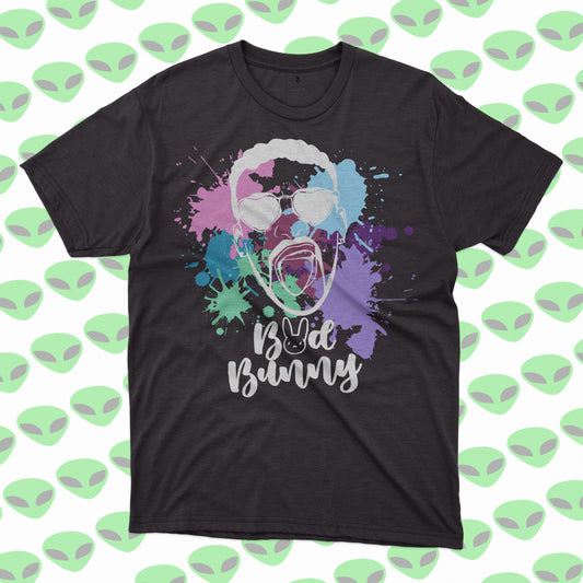 Playera Bad Bunny Splash Colores Edición Especial
