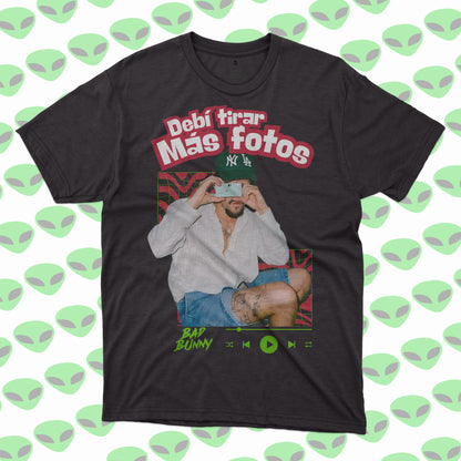 Playera Bad Bunny Debí Tirar Más Fotos Cámara Retro