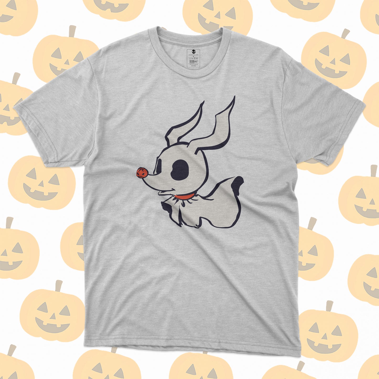 Playera Zero Perro Fantasma Pesadilla Antes de Navidad Minimal