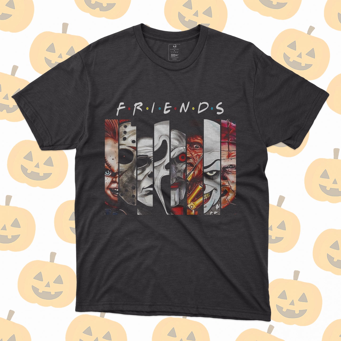 Playera Villanos del Terror Collage Estilo Friends Serie Parodia